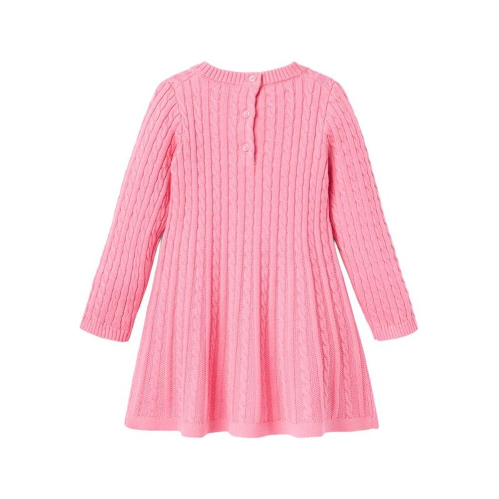 Janie And Jack Girls Cable Knit Sweater Dress, Pink